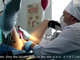 Girl examined at a gynecologist's - stormy orgasm