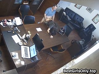 Russian king fucks secretary in transmitted to office on hidden cam