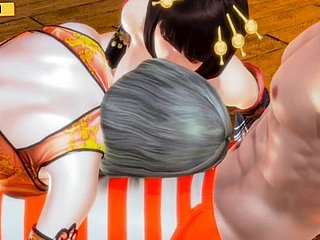 헨타이 3D- 주문중인 두 명의 뜨거운 중국어와 일본인 소녀와 섹스